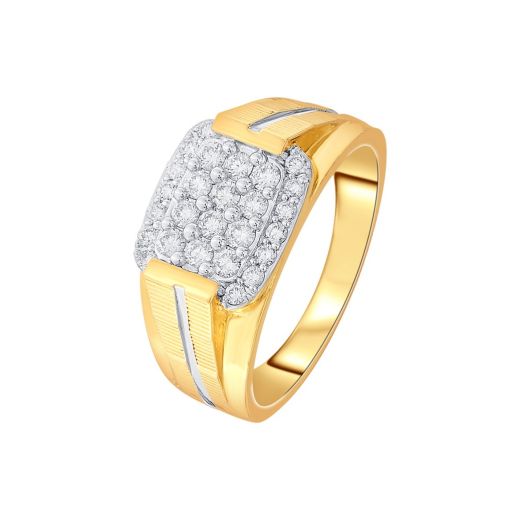 Shimmery 18KT Yellow Gold Men's Ring