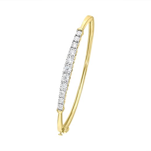 Stylish Crown Star Bracelet in 18KT Yellow Gold
