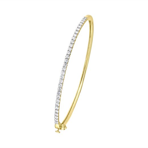 Delicate Crown Star Bracelet in Diamonds and Yellow Gold