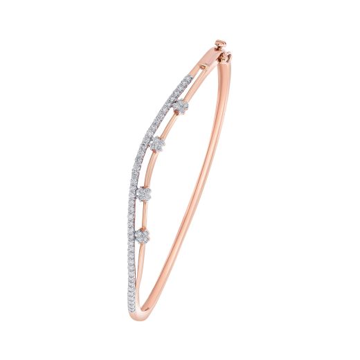 Contemporary Diamond Lined Bracelet