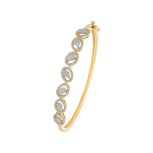 Textured Diamond Bracelet in 18KT Rose Gold