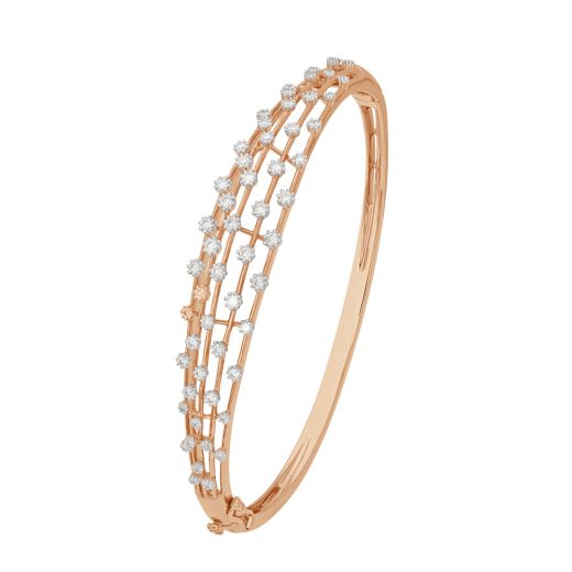 Starburst Diamond Design Rose Gold Bracelet
