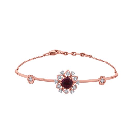 Stunning Gemstones Floral Bracelet