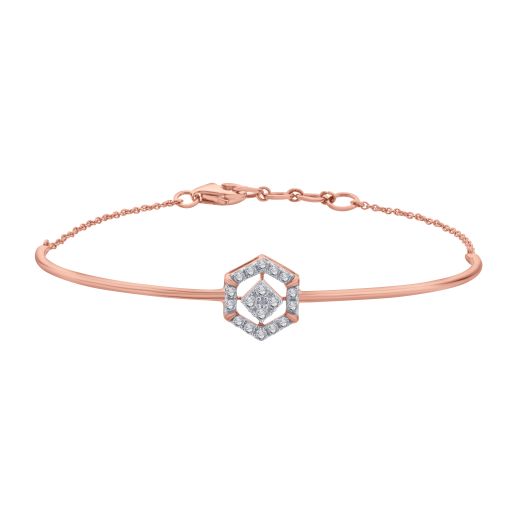 Hexagon Bracelet With Diamonds