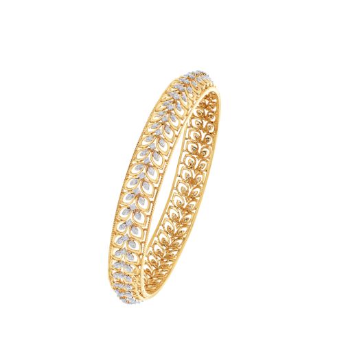 Quirky Gold and Diamond Bangle