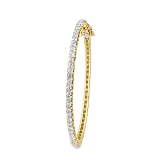 Classy Crown Star Bangle in 18KT Yellow Gold
