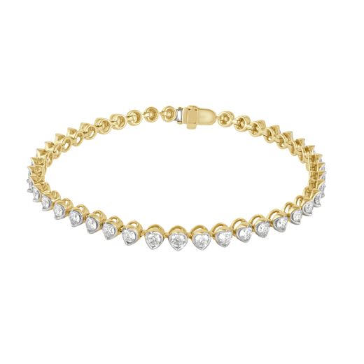 Classic Crown Star Bracelet in 18KT Yellow Gold