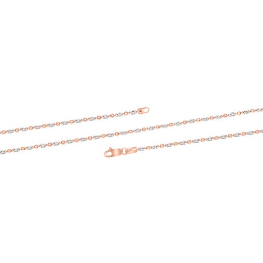 Intricate 14KT Rose and White Gold Men's Chain