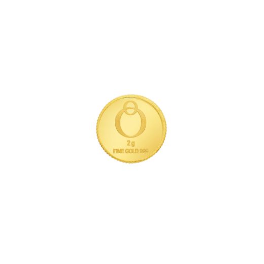 Resplendent 24Kt Yellow Gold 2 GM Coin