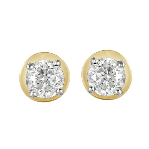 Beautiful Crown Star Earrings in 18Kt Yellow Gold