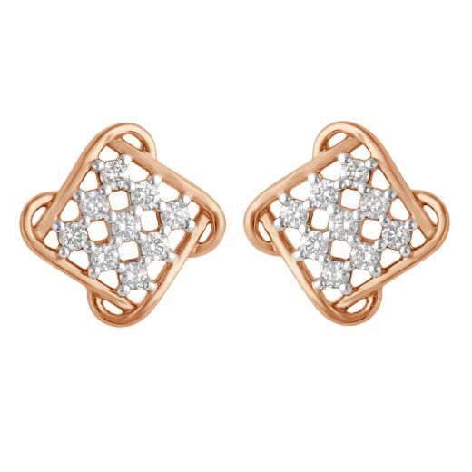 Starry Diamond and Gold Earrings