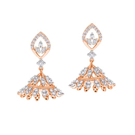 Shimmery 14KT Rose Gold Earrings