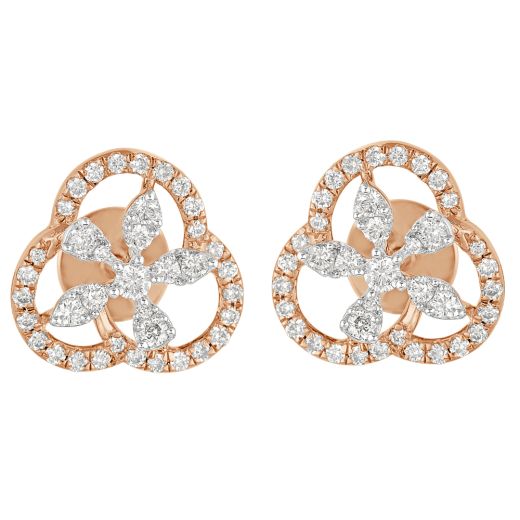 Abstract Diamond Earrings