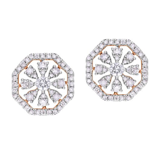 Shimmering Diamond Earrings