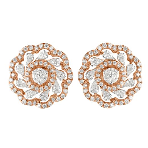Precious Diamond Earrings in Rose Gold