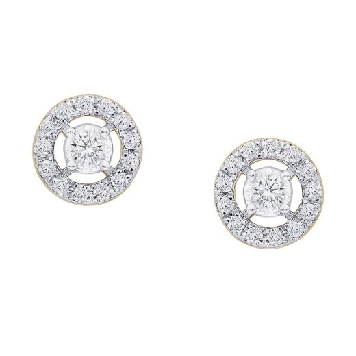 Contemporary Diamond Crown Star Earrings