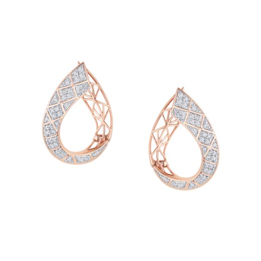 Dazzling Rose Gold and Diamond Desired Earrings