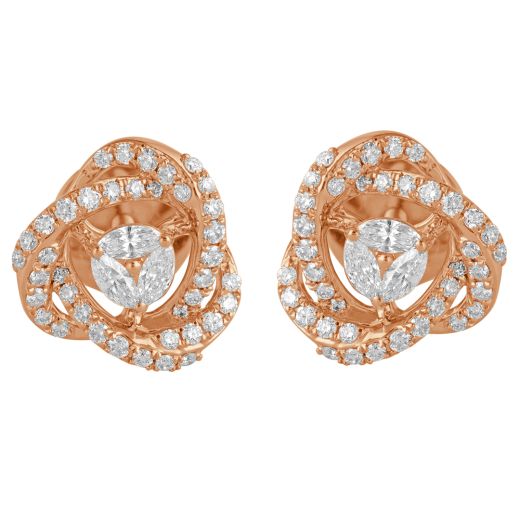 Stunning Rose Gold and Diamond Earrings