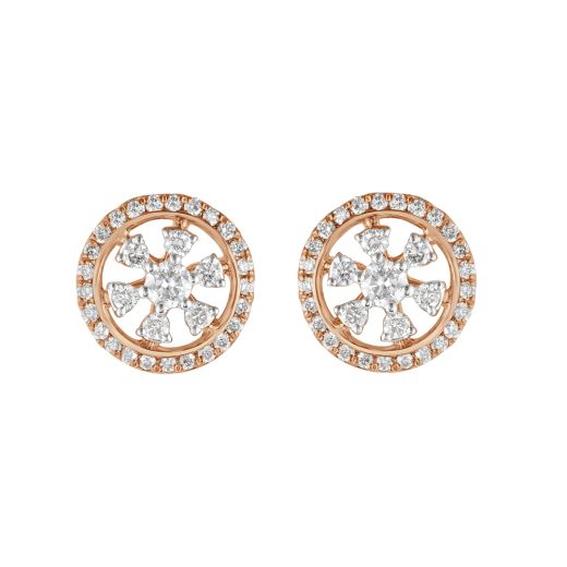 Delicate Floral Diamond Earrings