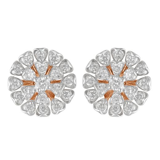 Oval Diamond Studs in 18KT Rose Gold