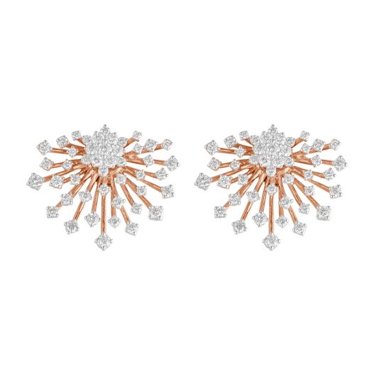 Occasion wear Diamond and Rose Gold Earrings