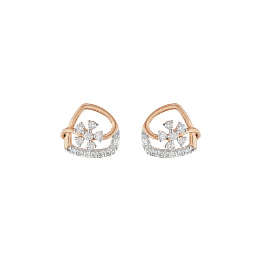 Stunning Diamond Rose Gold Earrings