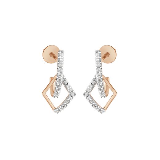 LovelyYellow Gold Diamond Earrings