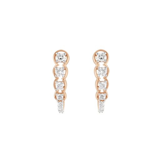 Attractive Diamond Rose Gold Earrings