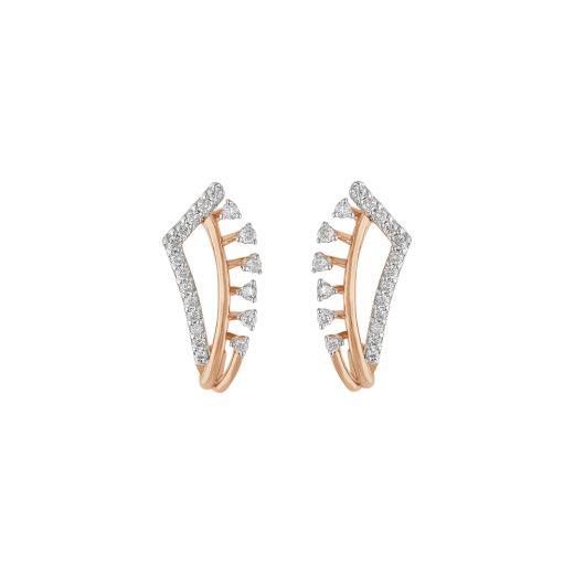 Ravishing Rose Gold Diamond Earrings