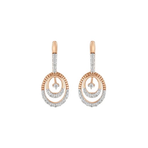 Delightful Rose Gold Diamond Earrings