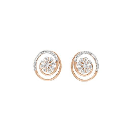 Splendid Rose Gold Diamond Earrings