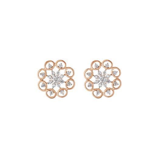 Picturesque Rose Gold Diamond Earrings