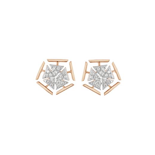 Glowing Rose Gold Diamond Earrings