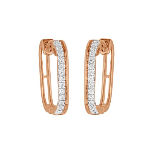 Urbane Rose Gold and Diamond Earrings