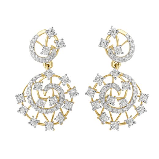 Diamond Earrings in Exquisite Gold