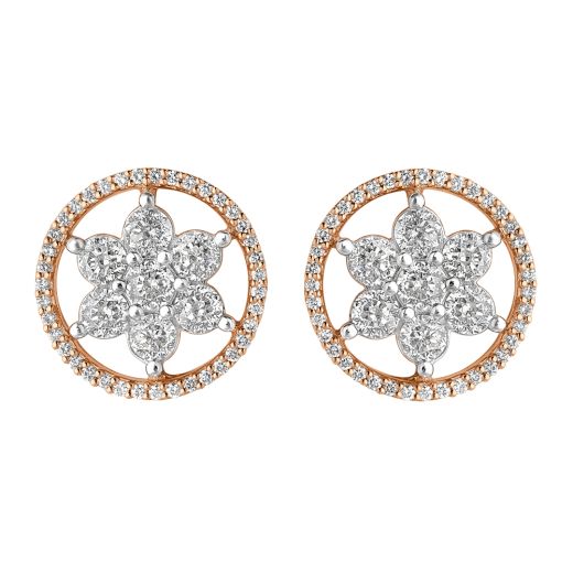 Sparkling Diamond Crown Star Earrings
