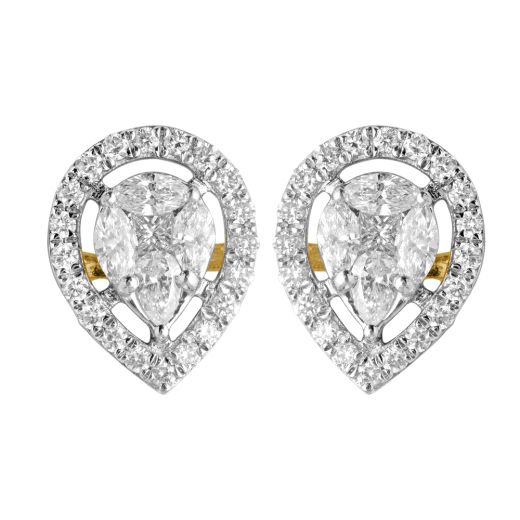 Sparkling Diamond Earrings in Rose Gold