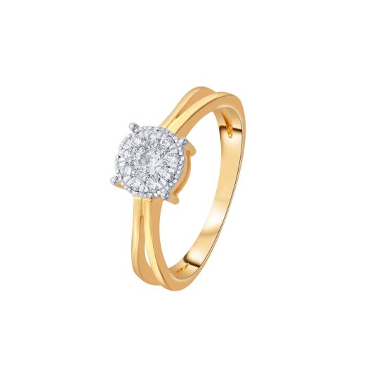 Elegant Diamond Crown Star Finger Ring