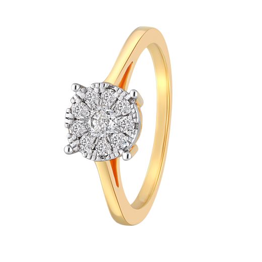 Radiant Diamond Crown Star Finger Ring