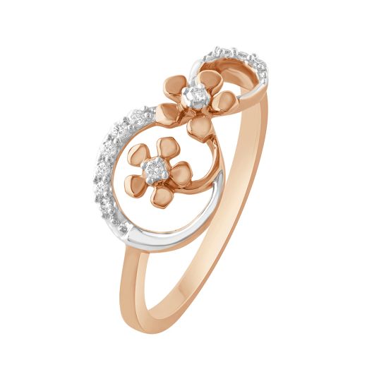 Luxury Floral Bouquet Ring in Glossy Gold