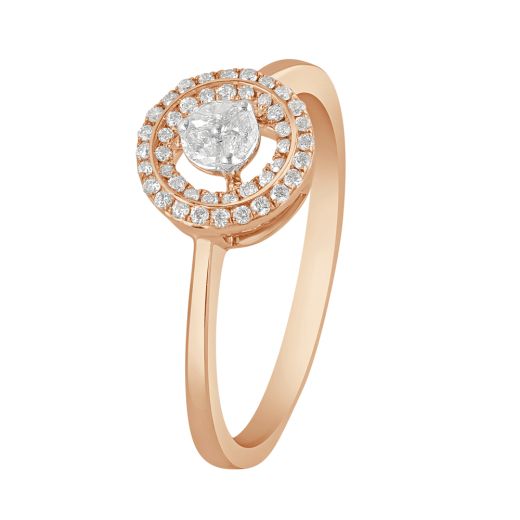 Contemporary Circular 18KT Rose Gold Finger Ring