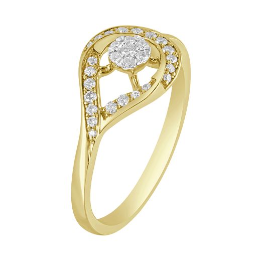 Teardrop Design Diamond Finger Ring