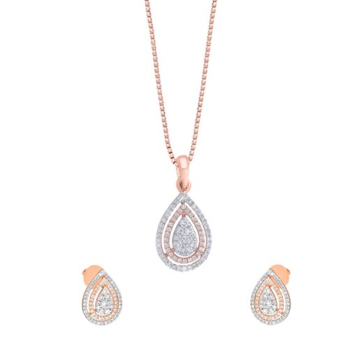 Special Diamond Earrings and Pendant Set