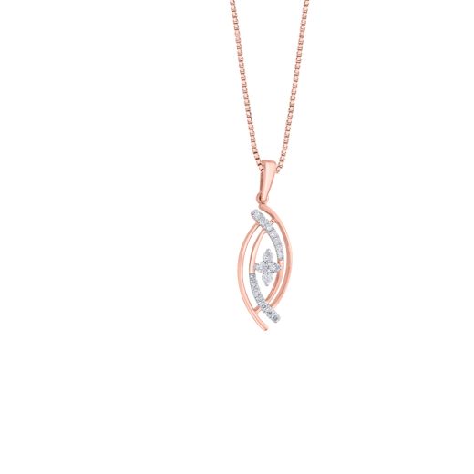 Ethereal Rose Gold and Diamond Pendant