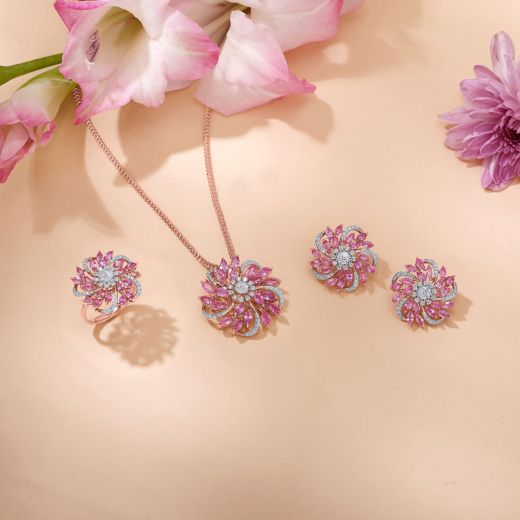 Versatile Diamond Studded Jewellery Set