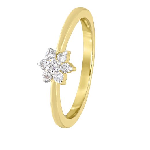Precious Floral Diamond Finger Ring
