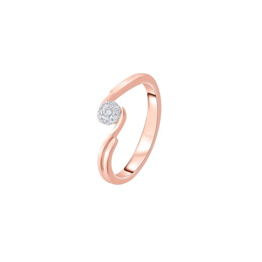 Sparkling Diamond Ring Crafted in 14KT Rose Gold