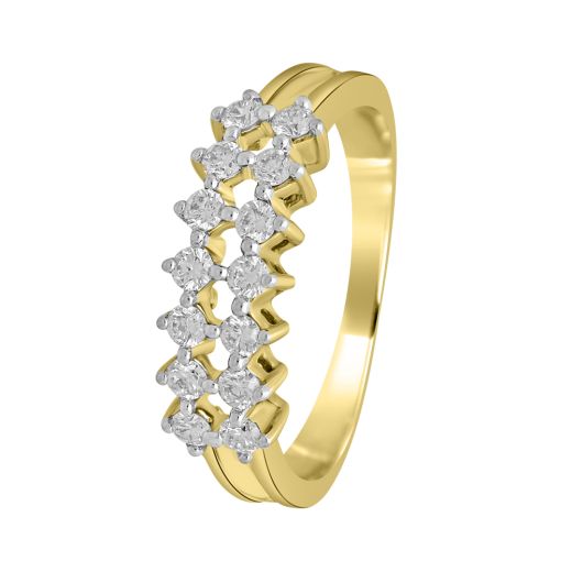 Evocative Diamond Ring in 18KT Rose Gold