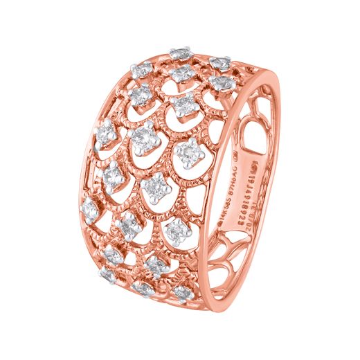Gleaming Ring in 14KT Rose Gold and Diamonds