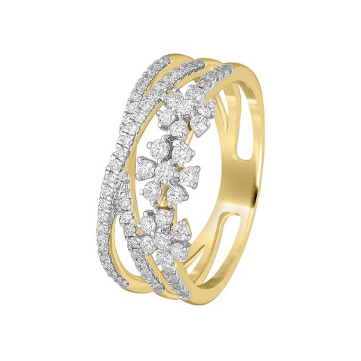 Sparkling Yellow Gold Finger Ring